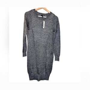 A.N.A/ A New Approach Black & Silver Sweater Dress